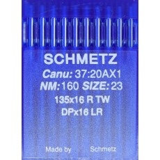 Schmetz leather point needles Canu 37:20 DPx16LR 135x16 RTV size 160/23